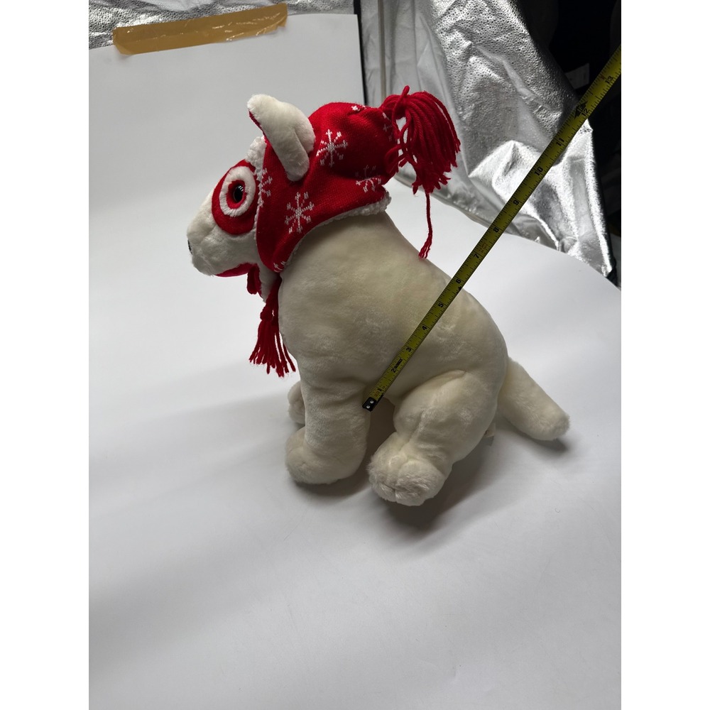 Vintage 2001 Target Bullseye Dog Plush The In Thing Winter Snowflake Hat 12 Inch